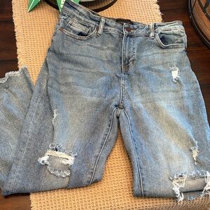 Kendall & Kylie Light Blue Distressed Boyfriend Jeans